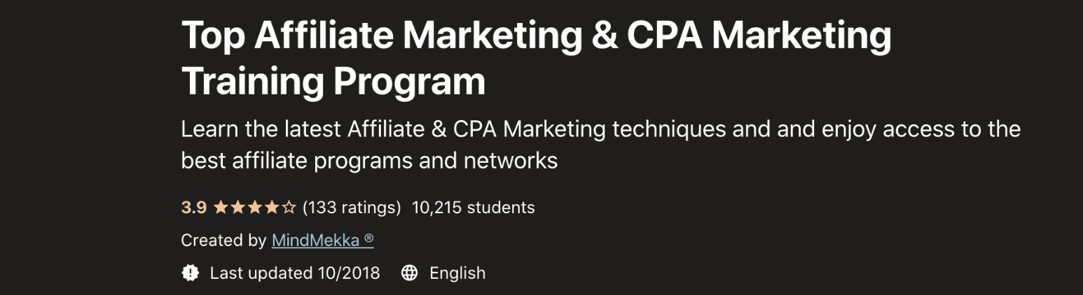 Top Affiliate Marketing & CPA Marketing Training Program