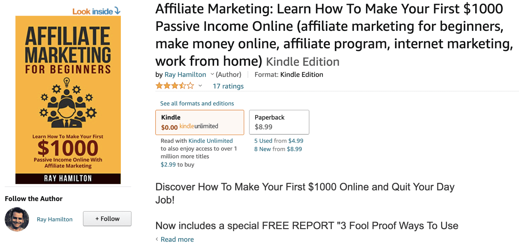 Affiliate Marketing by Ray Hamilton